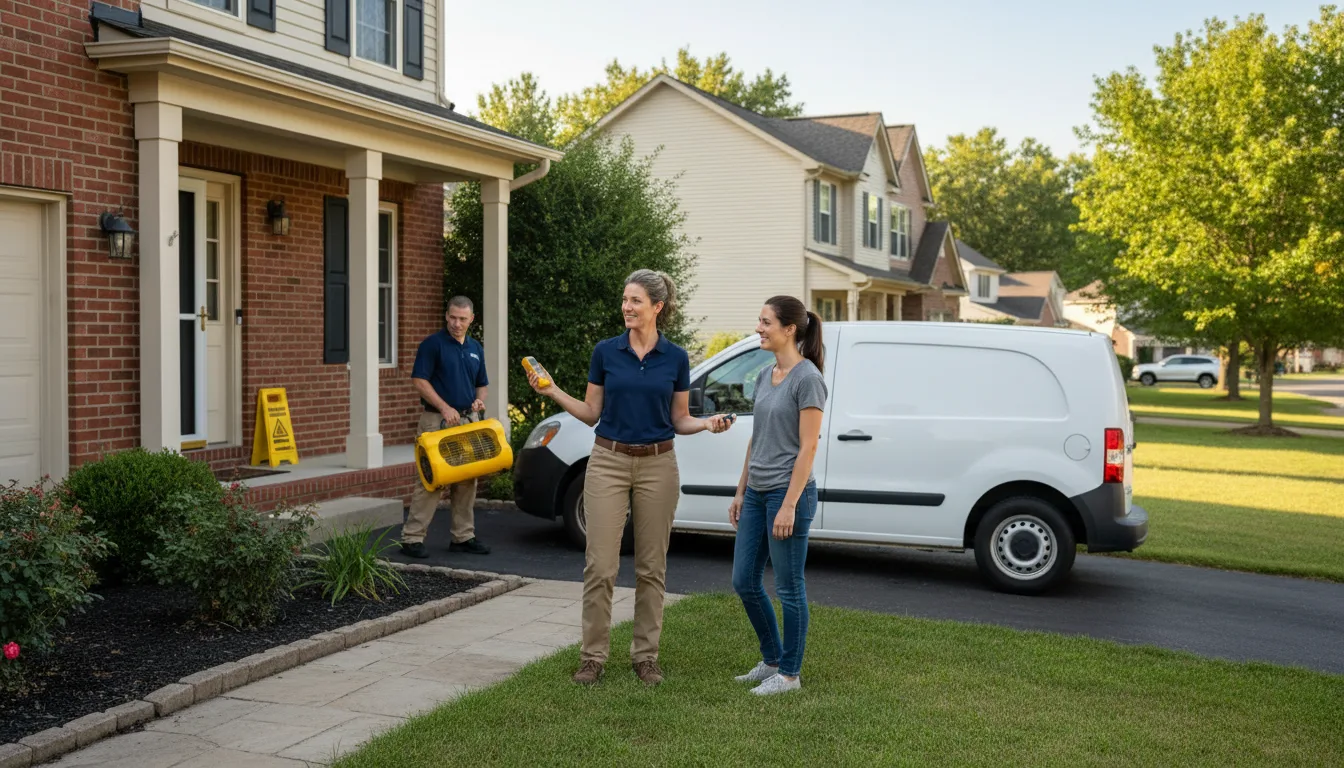 Residential water damage restoration in Cleveland, TX